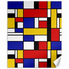 Stripes And Colors Textile Pattern Retro Canvas 11  X 14 