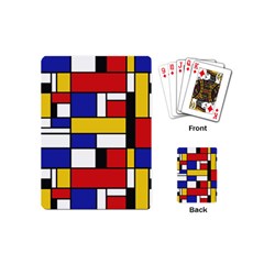 Stripes And Colors Textile Pattern Retro Playing Cards Single Design (mini) by DinzDas