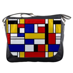 Stripes And Colors Textile Pattern Retro Messenger Bag