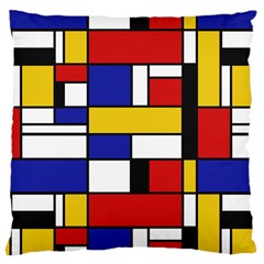 Stripes And Colors Textile Pattern Retro Large Cushion Case (two Sides) by DinzDas