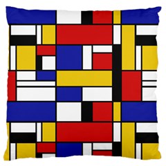 Stripes And Colors Textile Pattern Retro Large Flano Cushion Case (one Side) by DinzDas