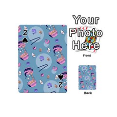 Japanese Ramen Sushi Noodles Rice Bowl Food Pattern 2 Playing Cards 54 Designs (mini) by DinzDas