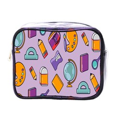 Back To School And Schools Out Kids Pattern Mini Toiletries Bag (one Side) by DinzDas