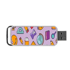Back To School And Schools Out Kids Pattern Portable Usb Flash (one Side) by DinzDas