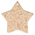 Thanksgiving Flowers And Gifts Pattern Ornament (Star) Front