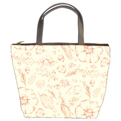 Thanksgiving Flowers And Gifts Pattern Bucket Bag by DinzDas