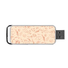 Thanksgiving Flowers And Gifts Pattern Portable Usb Flash (one Side) by DinzDas
