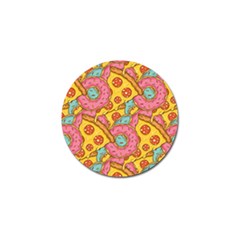 Fast Food Pizza And Donut Pattern Golf Ball Marker (4 Pack) by DinzDas