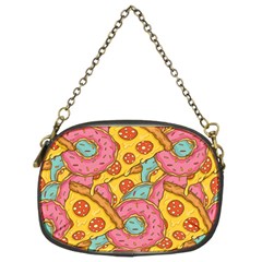 Fast Food Pizza And Donut Pattern Chain Purse (two Sides) by DinzDas