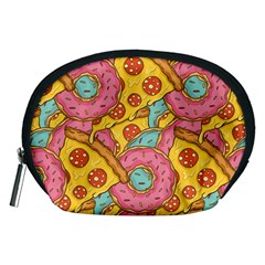 Fast Food Pizza And Donut Pattern Accessory Pouch (medium) by DinzDas