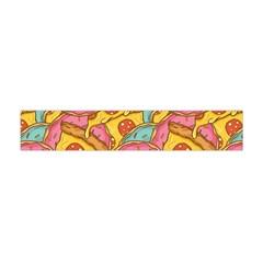 Fast Food Pizza And Donut Pattern Flano Scarf (mini) by DinzDas