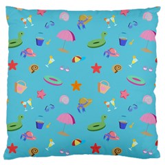 Summer  Beach  The Sun Large Cushion Case (one Side) by SychEva