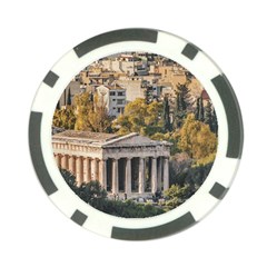 Athens Aerial View Landscape Photo Poker Chip Card Guard by dflcprintsclothing