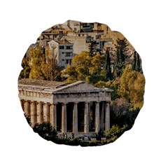 Athens Aerial View Landscape Photo Standard 15  Premium Round Cushions by dflcprintsclothing