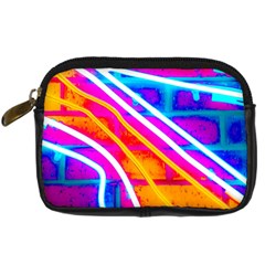 Pop Art Neon Wall Digital Camera Leather Case by essentialimage365