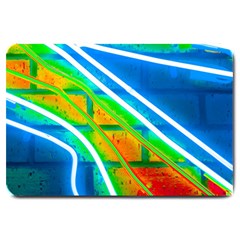 Pop Art Neon Wall Large Doormat  by essentialimage365