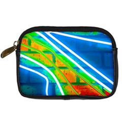 Pop Art Neon Wall Digital Camera Leather Case by essentialimage365