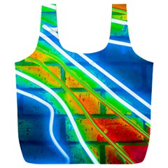 Pop Art Neon Wall Full Print Recycle Bag (xxxl) by essentialimage365