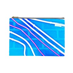 Pop Art Neon Wall Cosmetic Bag (large) by essentialimage365