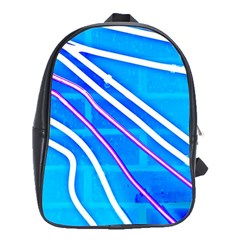 Pop Art Neon Wall School Bag (xl) by essentialimage365