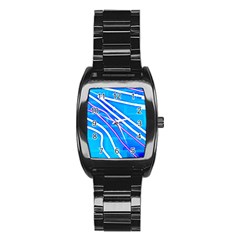 Pop Art Neon Wall Stainless Steel Barrel Watch by essentialimage365