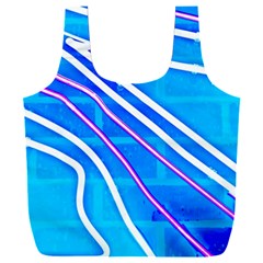 Pop Art Neon Wall Full Print Recycle Bag (xxxl) by essentialimage365