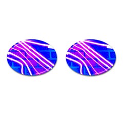 Pop Art Neon Wall Cufflinks (oval) by essentialimage365