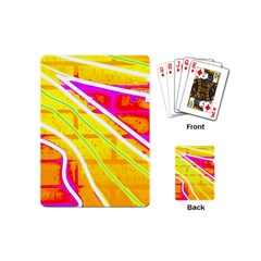 Pop Art Neon Wall Playing Cards Single Design (mini) by essentialimage365