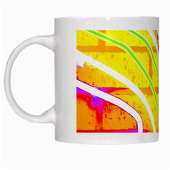 Pop Art Neon Wall White Mugs by essentialimage365