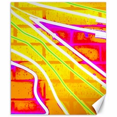 Pop Art Neon Wall Canvas 20  X 24  by essentialimage365