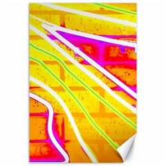 Pop Art Neon Wall Canvas 24  X 36  by essentialimage365