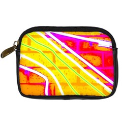 Pop Art Neon Wall Digital Camera Leather Case by essentialimage365