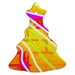 Pop Art Neon Wall Christmas Tree Ornament (two Sides) by essentialimage365