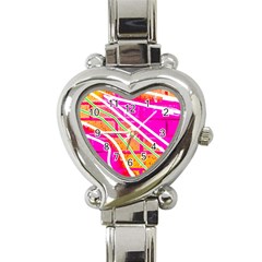 Pop Art Neon Wall Heart Italian Charm Watch by essentialimage365