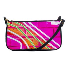 Pop Art Neon Wall Shoulder Clutch Bag by essentialimage365