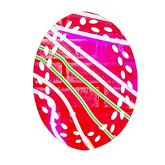 Pop Art Neon Wall Oval Filigree Ornament (two Sides) by essentialimage365