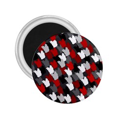 Abstract Paint Splashes, Mixed Colors, Black, Red, White 2 25  Magnets