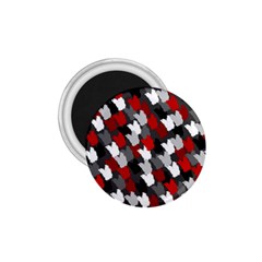 Abstract Paint Splashes, Mixed Colors, Black, Red, White 1 75  Magnets