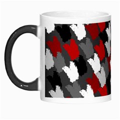 Abstract Paint Splashes, Mixed Colors, Black, Red, White Morph Mugs by Casemiro