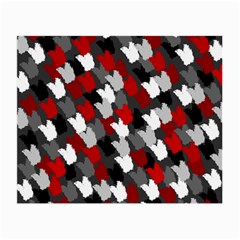 Abstract Paint Splashes, Mixed Colors, Black, Red, White Small Glasses Cloth (2 Sides) by Casemiro