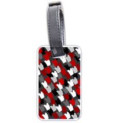 Abstract Paint Splashes, Mixed Colors, Black, Red, White Luggage Tag (one Side) by Casemiro