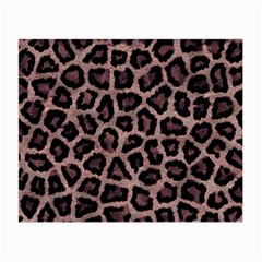 Realistic Leopard Fur Pattern, Brown, Black Spots Small Glasses Cloth (2 Sides) by Casemiro