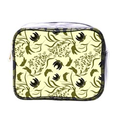 Folk flowers art pattern Floral abstract surface design  Seamless pattern Mini Toiletries Bag (One Side)