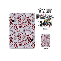 Folk Flowers Art Pattern Floral Abstract Surface Design  Seamless Pattern Playing Cards 54 Designs (mini) by Eskimos