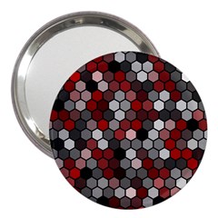 Hexagonal Blocks Pattern, Mixed Colors 3  Handbag Mirrors by Casemiro