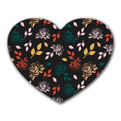 Rose Floral Heart Mousepads by tmsartbazaar