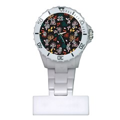 Rose Floral Plastic Nurses Watch by tmsartbazaar