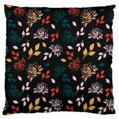 Rose Floral Large Flano Cushion Case (one Side) by tmsartbazaar