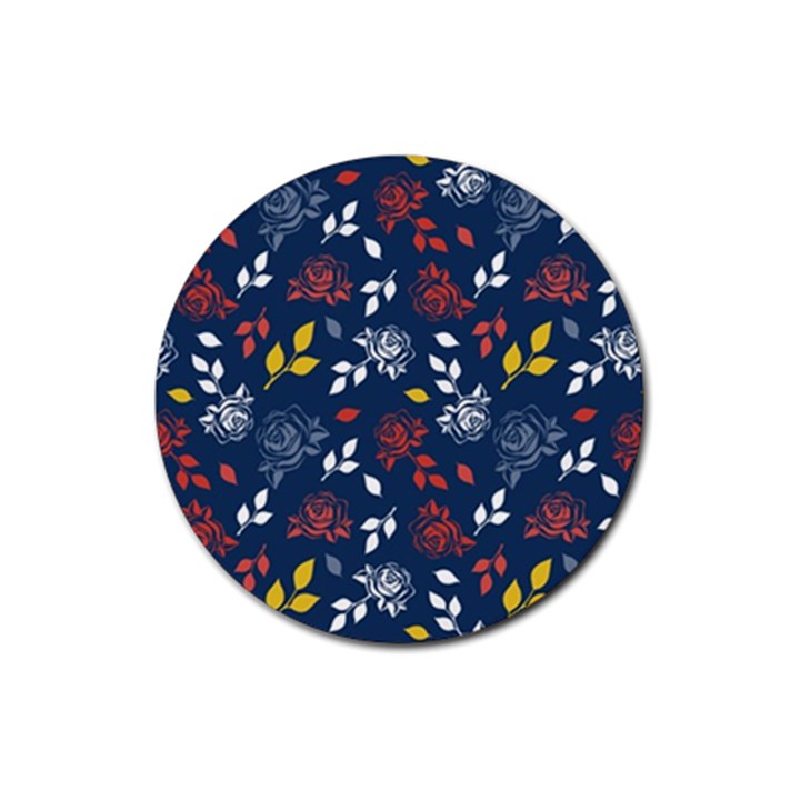 Beautiful Rose Rubber Coaster (Round) 