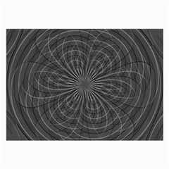 Abstract Spirals, Spiral Abstraction, Gray Color, Graphite Large Glasses Cloth (2 Sides)